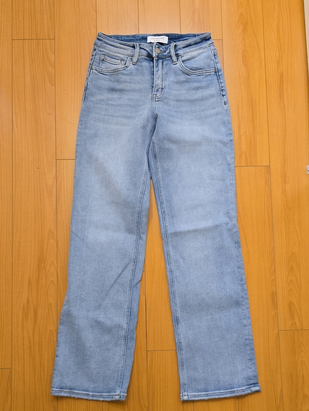 Lovervet By Vervet Light Blue Straight-Leg Jeans Size 26